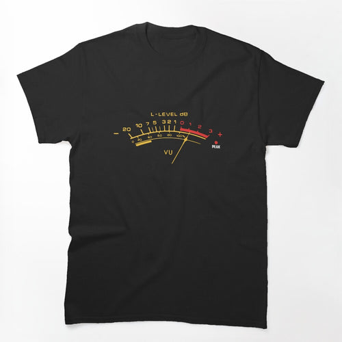 Volume VU Meter Vintage Audio Engineer Recording Fan Shirt