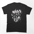 KISS The Band - Destroyer Black And White Fog Logo Up Shirt