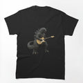Godzilla Playing Electric Guitar Vintage Rock Dinosaur For Men Shirt
