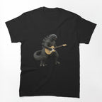 Godzilla Playing Electric Guitar Vintage Rock Dinosaur For Men Shirt
