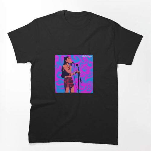 Artist In Flow State - Pink And Blue Shirt