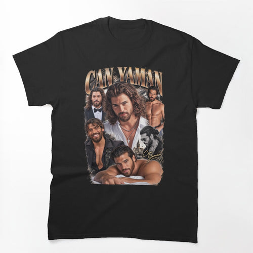 Can Yaman Vintage Bootleg Collage Shirt