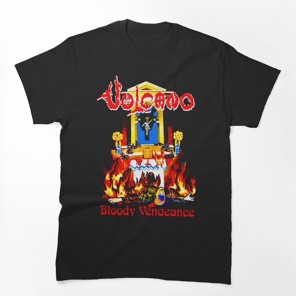Red Typography Death Metal Band Rare Shirt