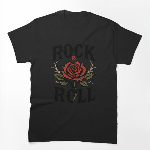 Rock & Roll Rose - Vintage Band Tribute Retro 1970s Vibes Shirt