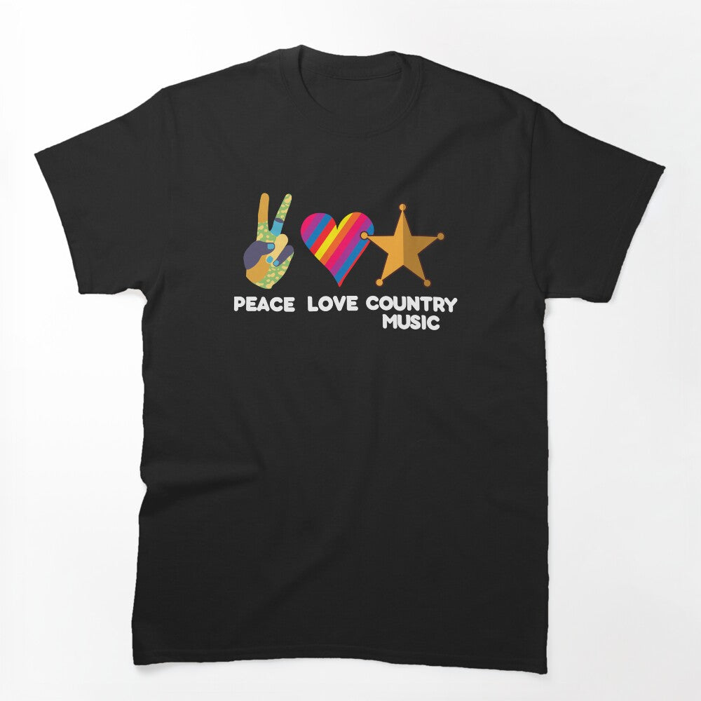 Peace Love Country Music For Country Music Lover And Country Singers Shirt