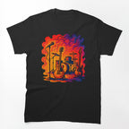 Rock And Roll Band Instruments Electric Guitar Drum Set Psychedelic Shirt