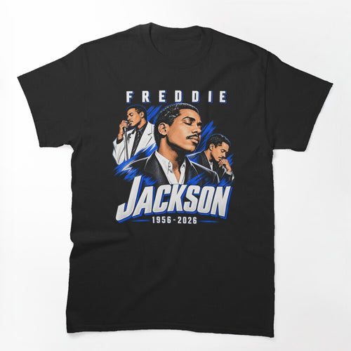 Freddie Jackson Collage 1956 2026 Tribute Portrait Shirt