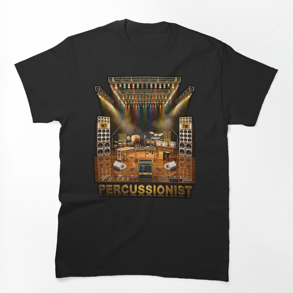 For The Love Of Percussion Diverse Instruments In A Heartbeat Design Shirt