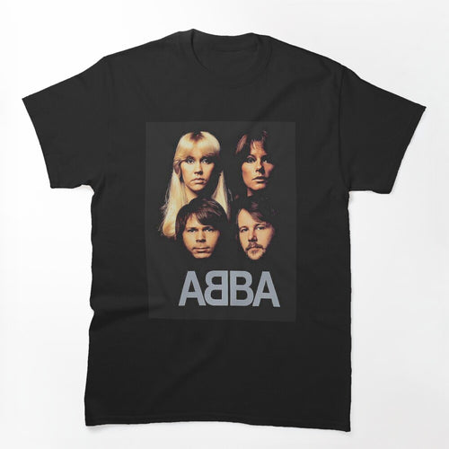 ABBA Retro Pop Band Portrait Graphic Shirt