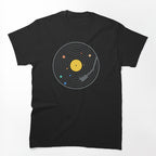 This Vinyl Record Solar System Space Music Shirt