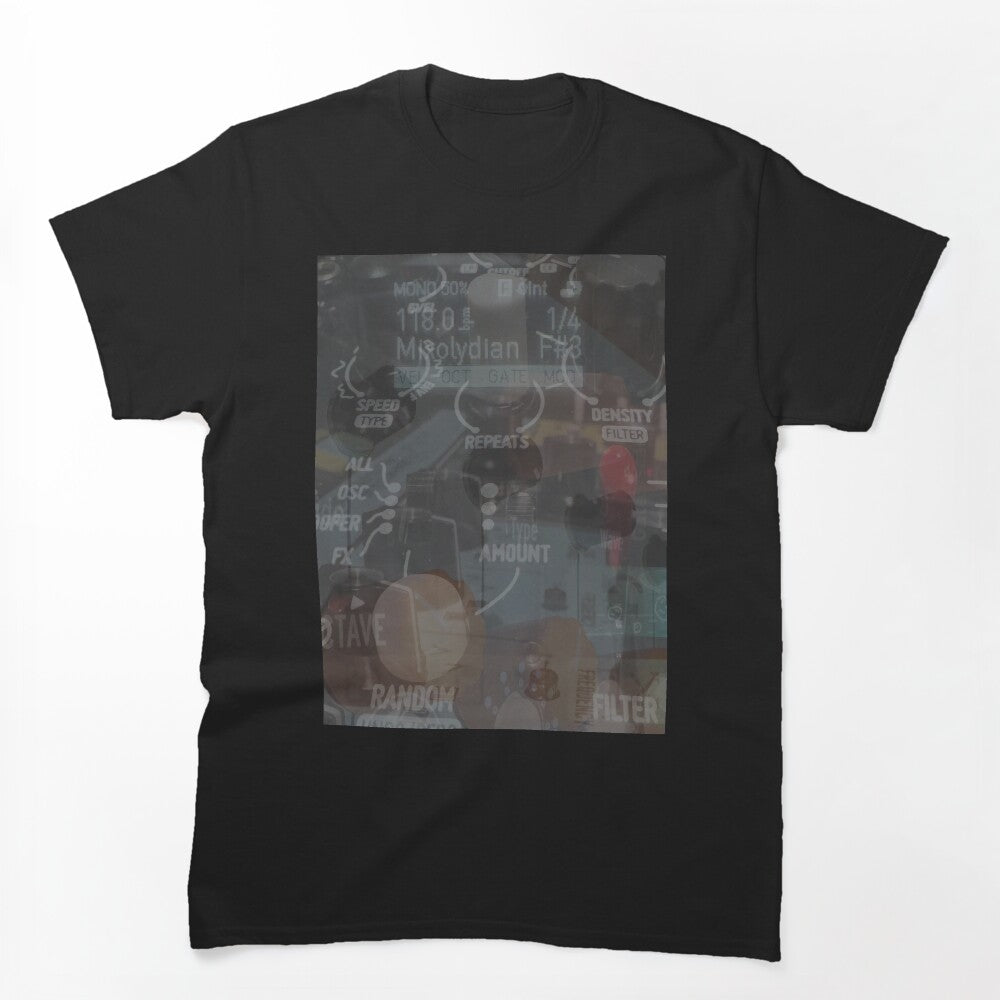 Synthesizer Controls Collage Shirt