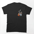 Cubist Guitar And Drums Blue-orange Rock Art Shirt