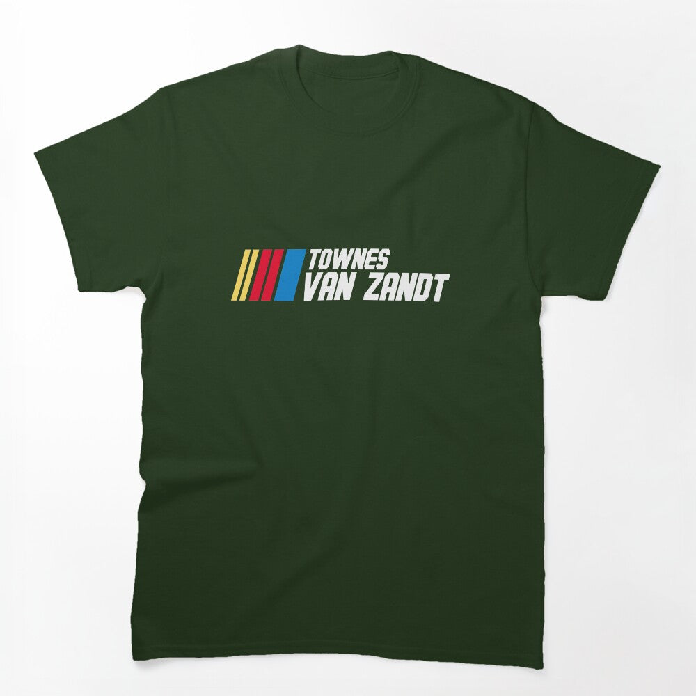 Townes Van Zandt Racing Car US Flag Shirt