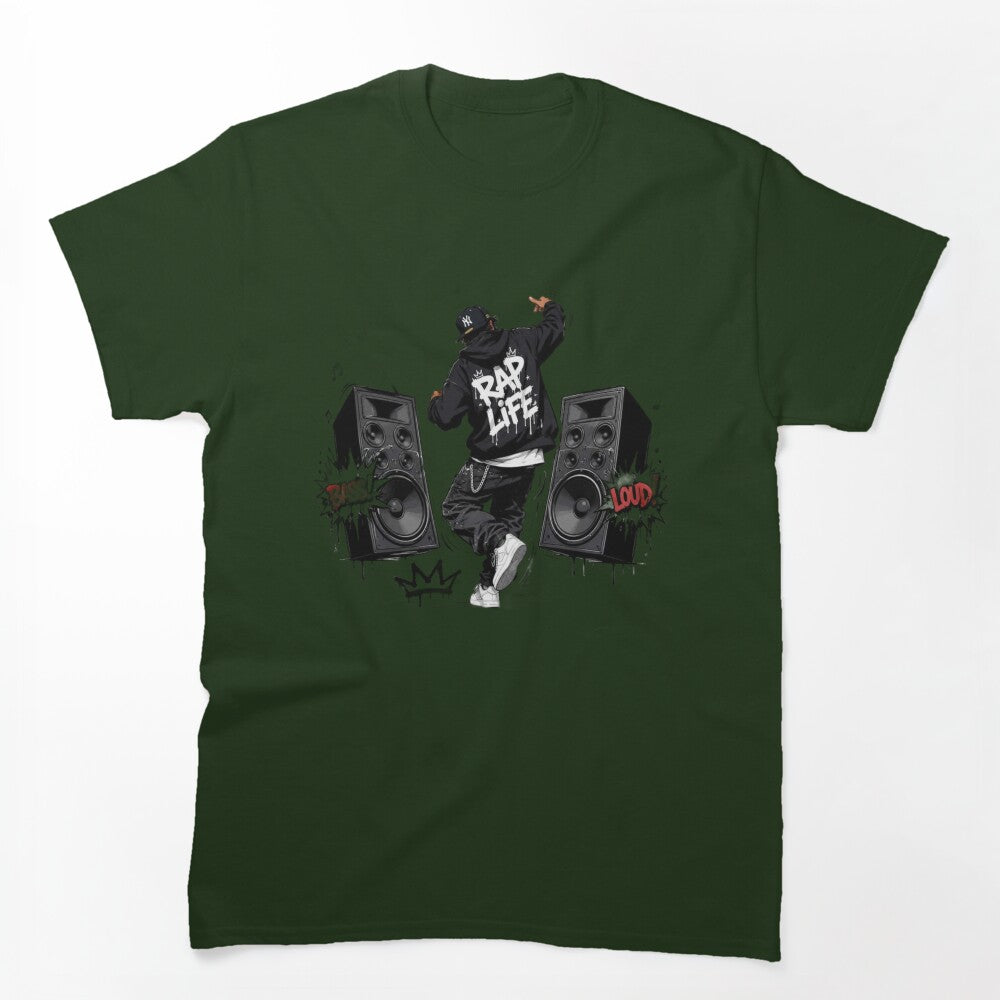 Rap Life Hip Hop Music Streetwear Speaker Design Shirt