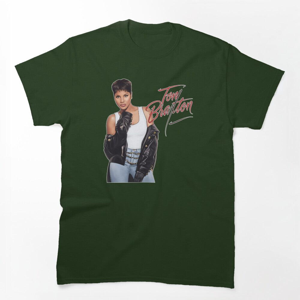 Toni Braxton 90s R&B Icon Retro Portrait Graphic Shirt