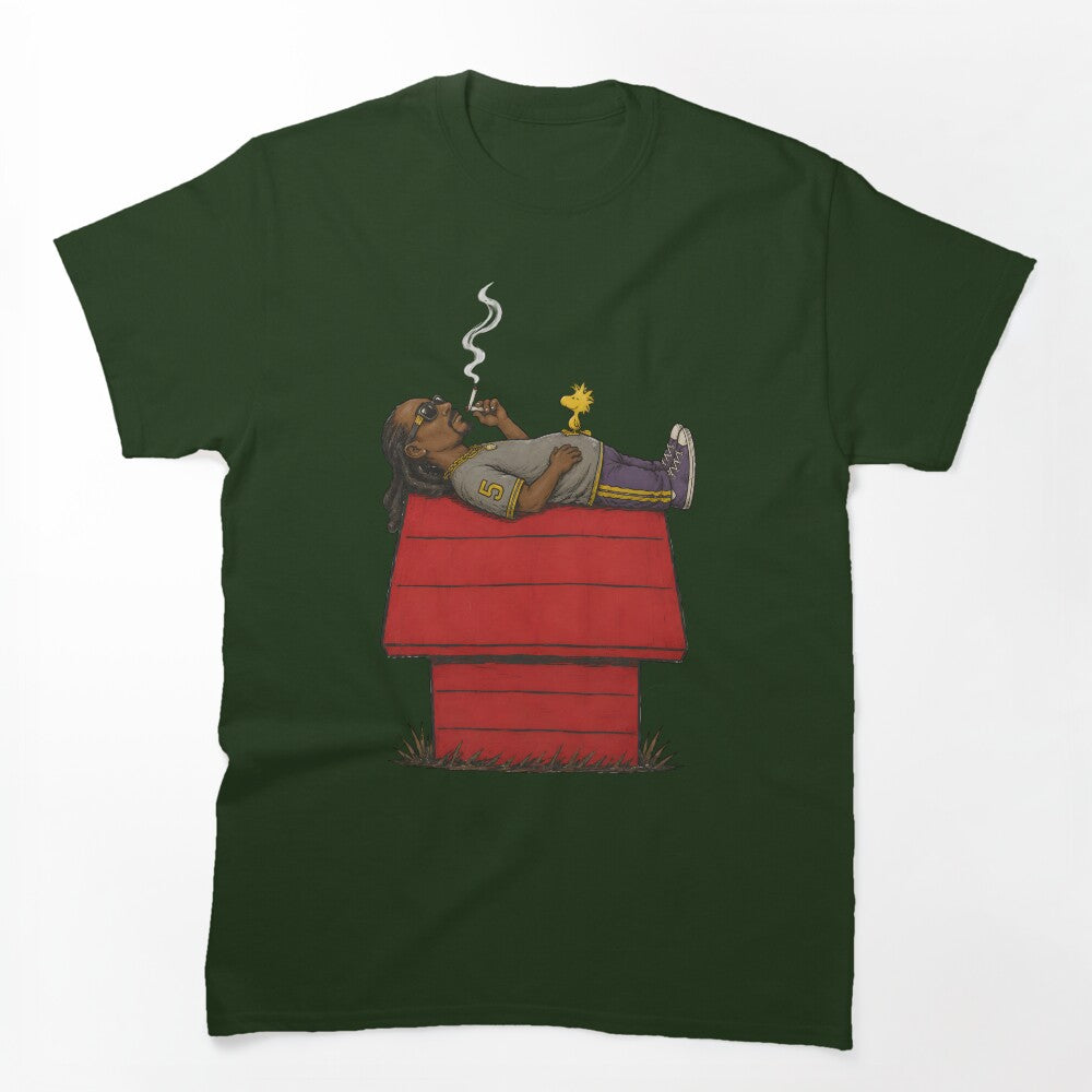 Snoopy Dog Or Snoop Dogg Funny Snoop- Y -Dogg And Woodstock Shirt