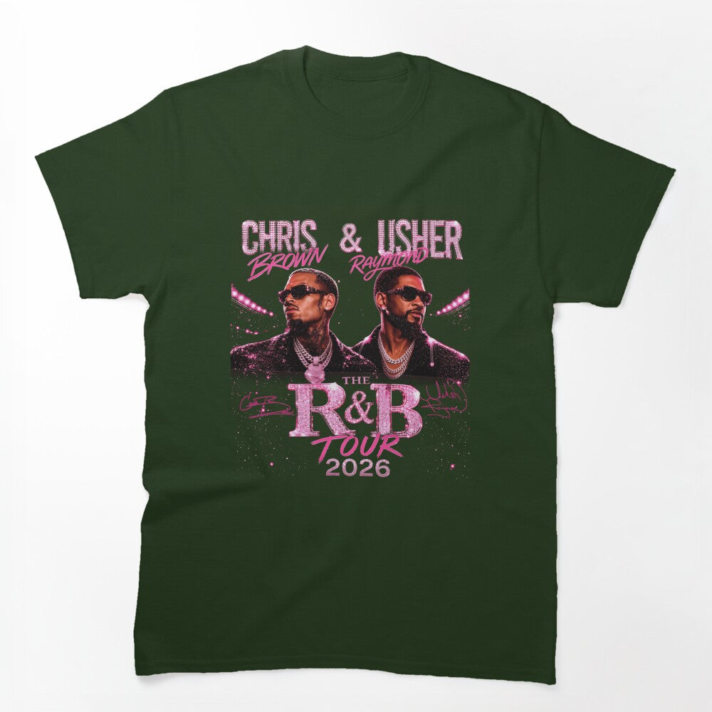 Chris Brown Usher R&B Tour 2026 Concert Design Shirt