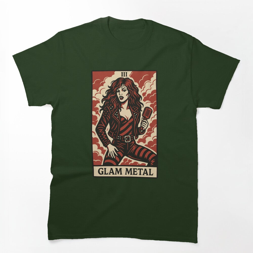 Glam Metal Tarot Card Fierce Flashy And Loud Shirt