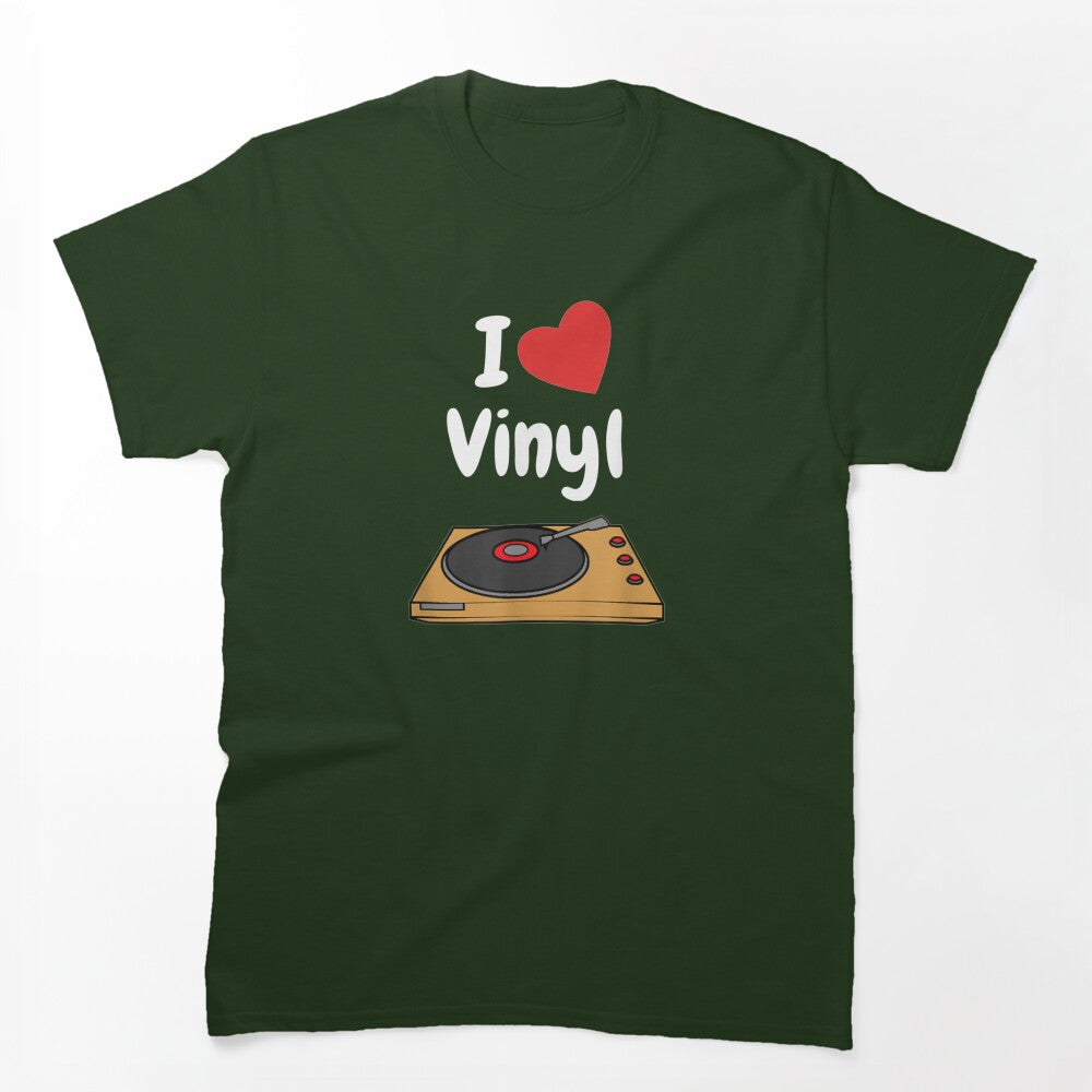 I Heart Vinyl Vinyl Record Collecting Quote Shirt