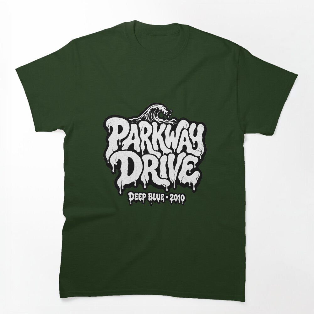 Parkway Drive Deep Blue Hardcore Slime Typography 2010 Shirt
