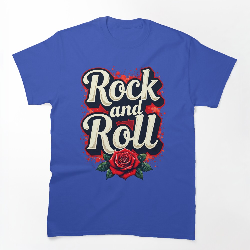 Rock And Roll Rose Design Shirt