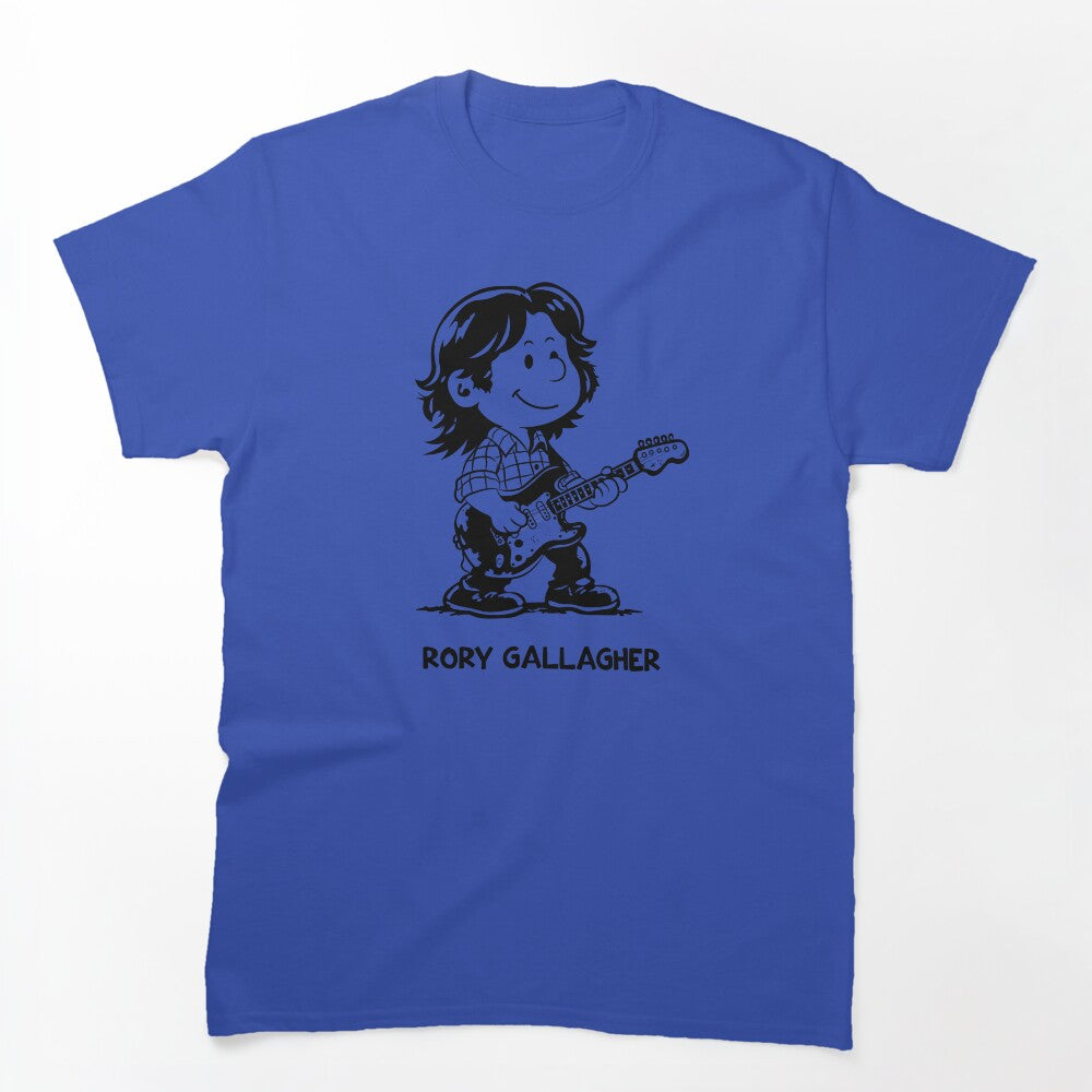Rory Gallagher Cartoon Vintage Guitar Legend Illustration Shirt