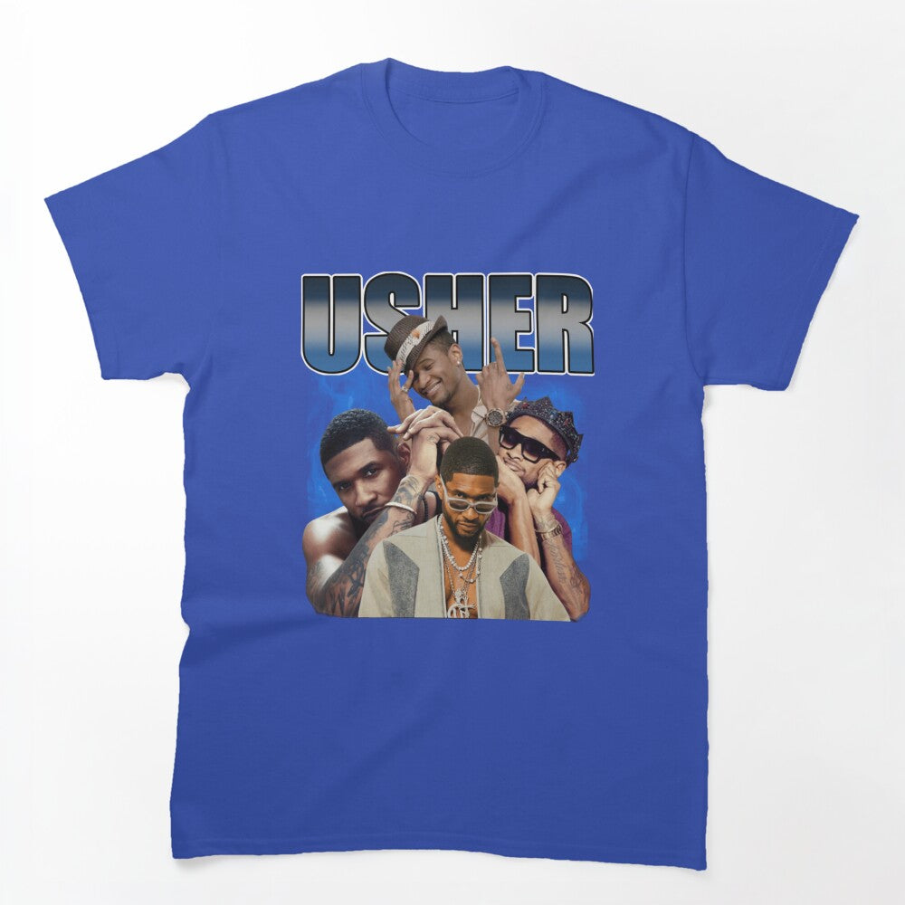 Usher Retro R&B Portrait Collage Shirt