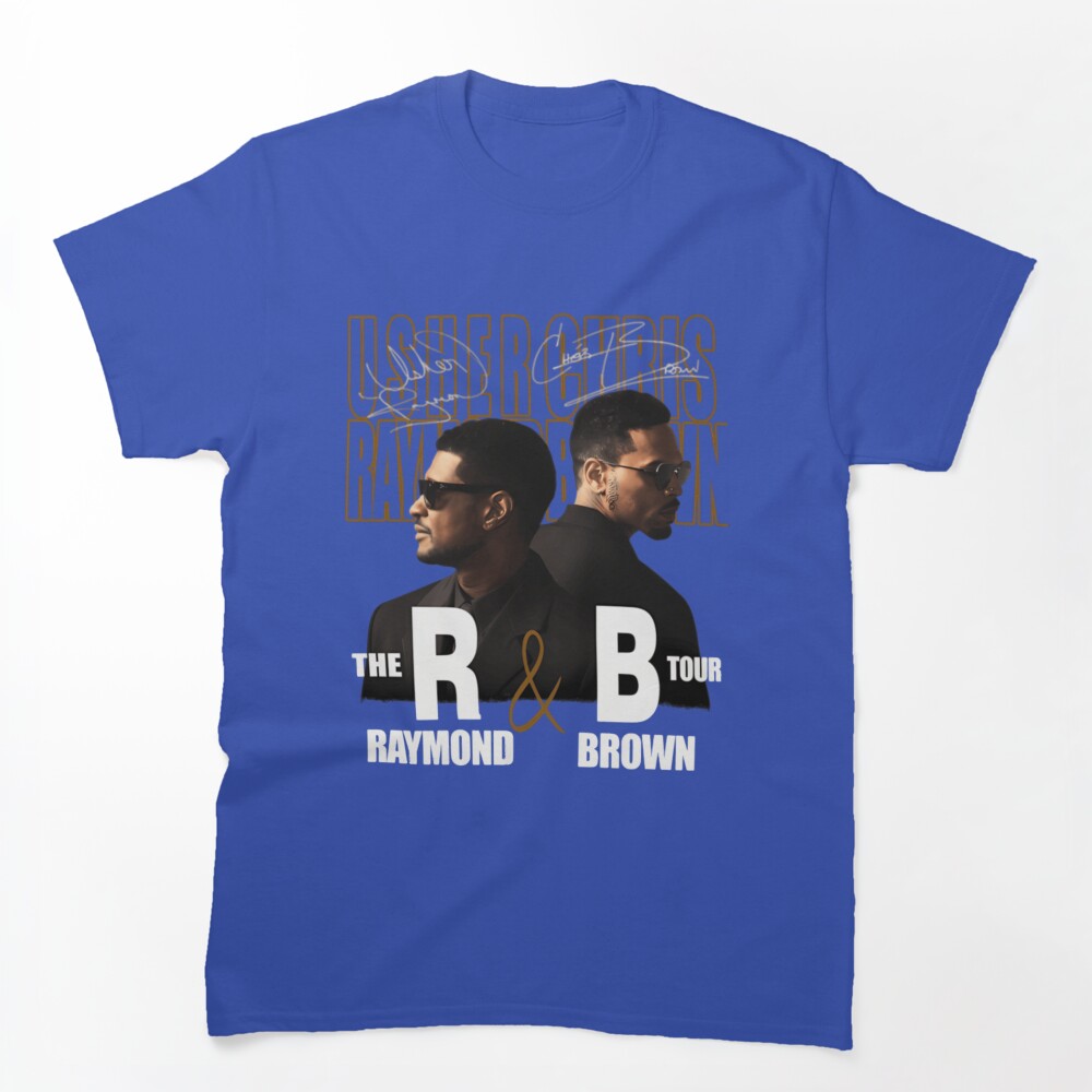 Usher Chris Brown R&B Tour Collage Design Shirt