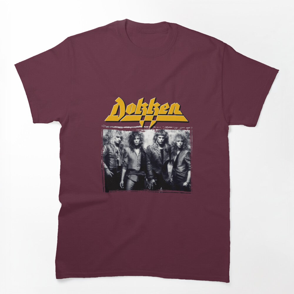 Dokken 80s Rock Vintage Band Collage Design Shirt
