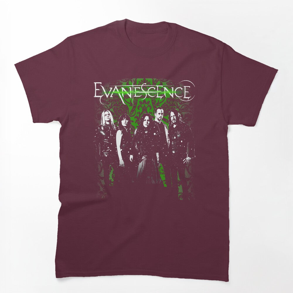 Evanescence Band Photo Green Shirt