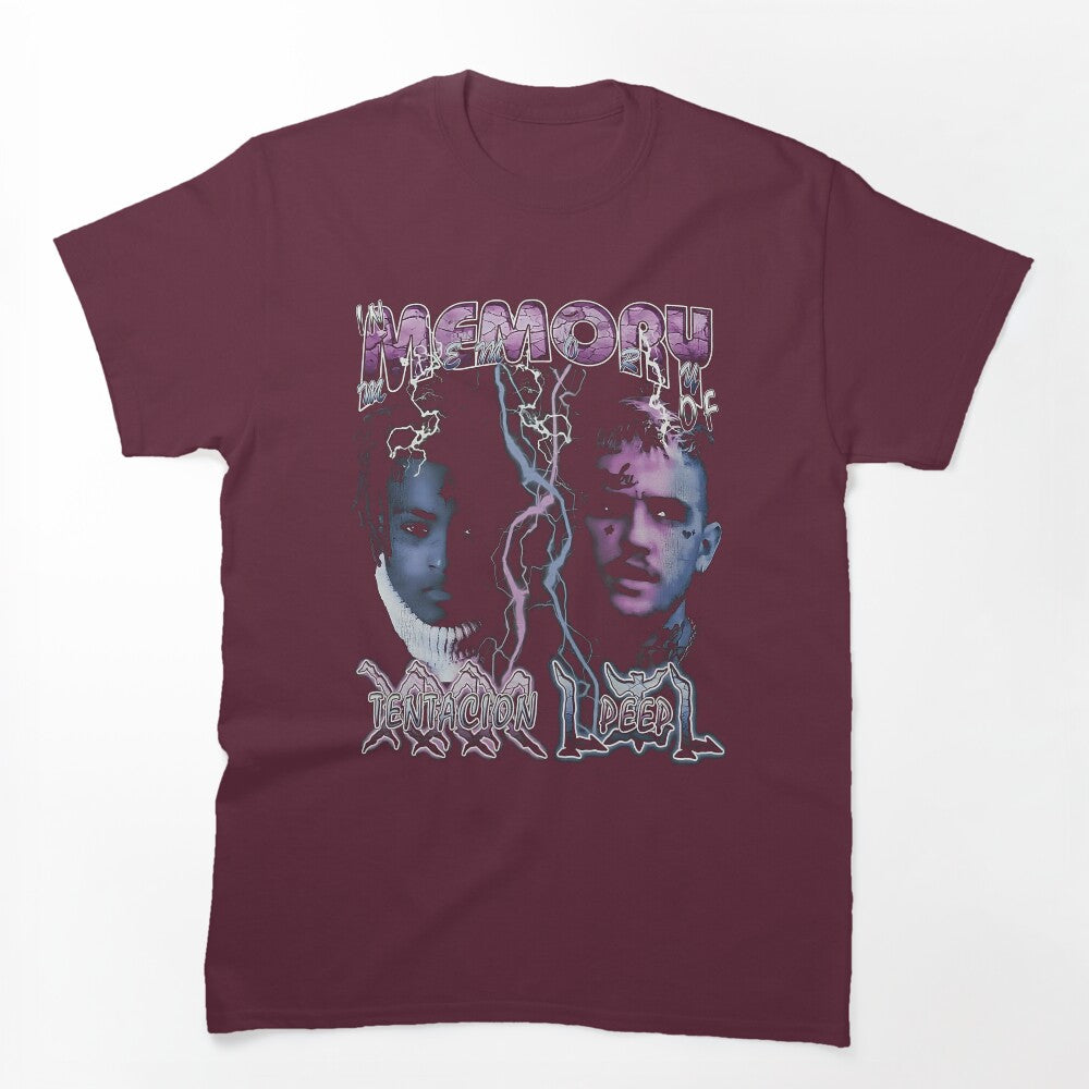 XXXTentacion & Lil Peep T Streetwear Vintage Hip-Hop Rapper Shirt