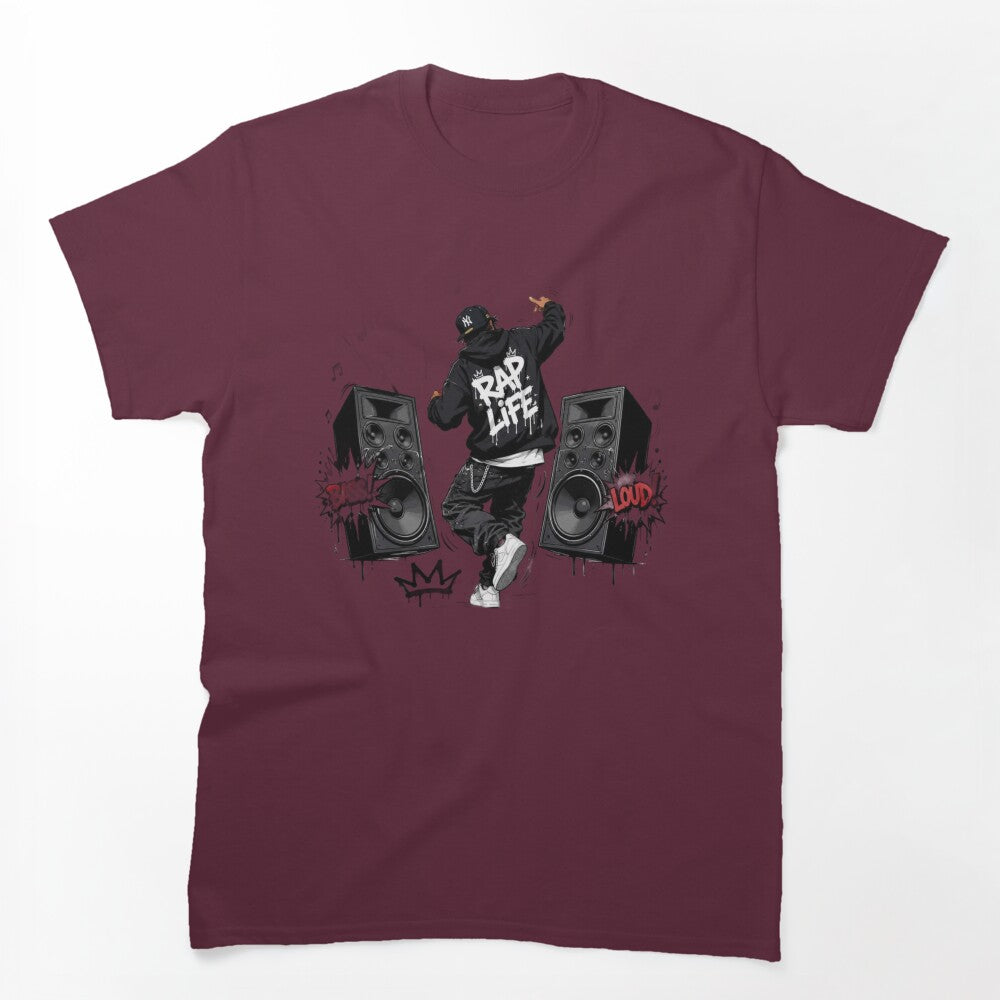 Rap Life Hip Hop Music Streetwear Speaker Design Shirt