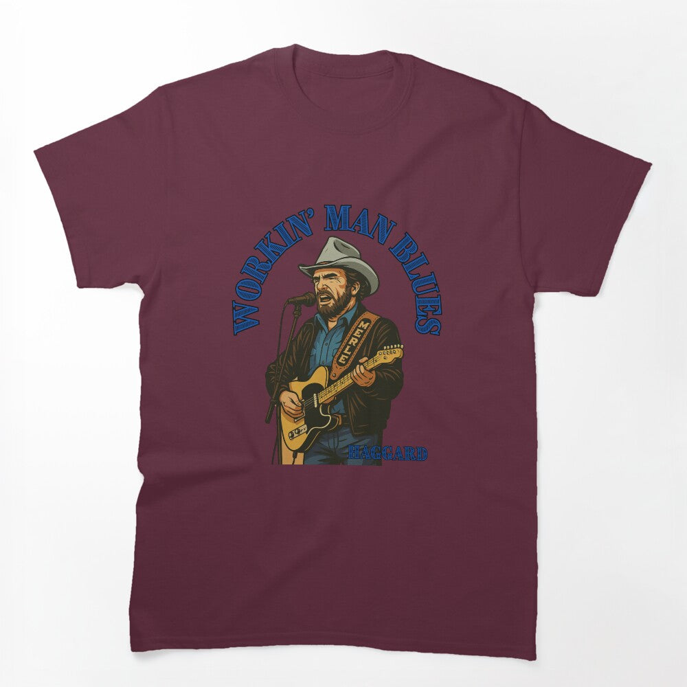 Merle Haggard Outlaw Soul Vintage Country Music Art Workin' Man Blues Shirt