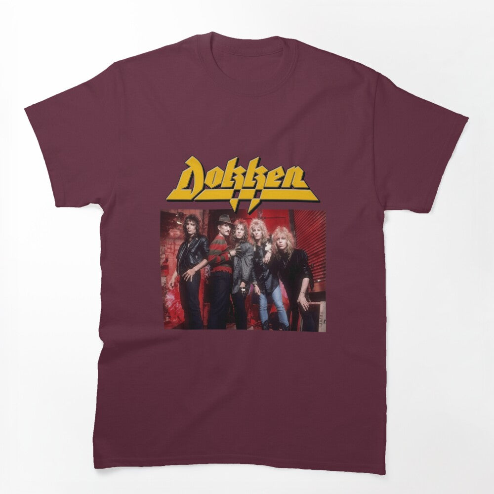 Dokken 80s Heavy Metal Vintage Band Collage Shirt