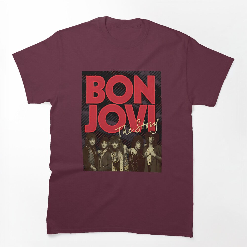 Jovi The Story Band Portrait Red Bold Shirt