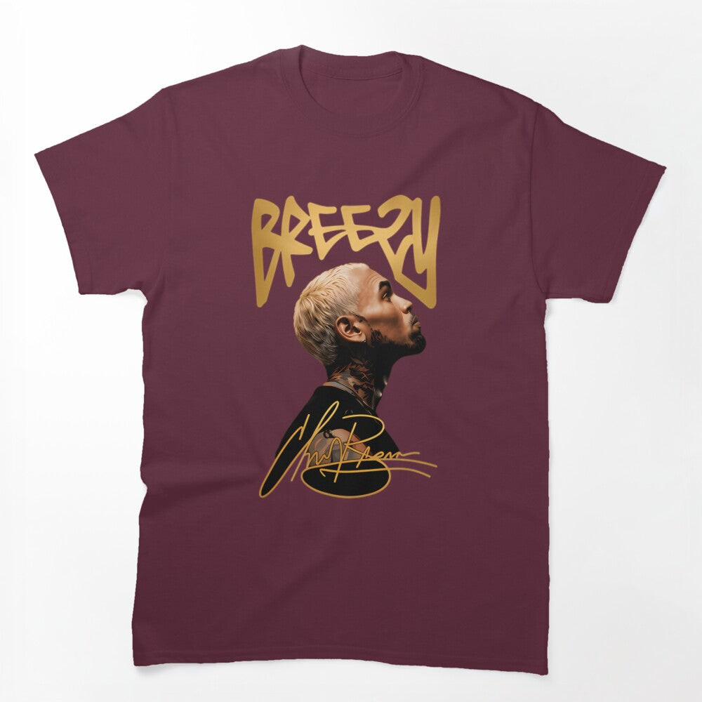 Chris Brown Breezy R&B Portrait Design Shirt