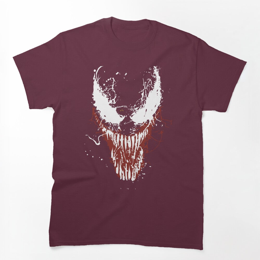 Venom Grunge Splatter Alien Symbiote Monster Face Shirt