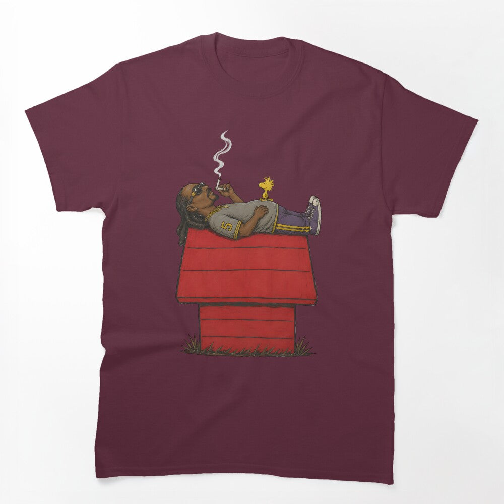 Snoopy Dog Or Snoop Dogg Funny Snoop- Y -Dogg And Woodstock Shirt