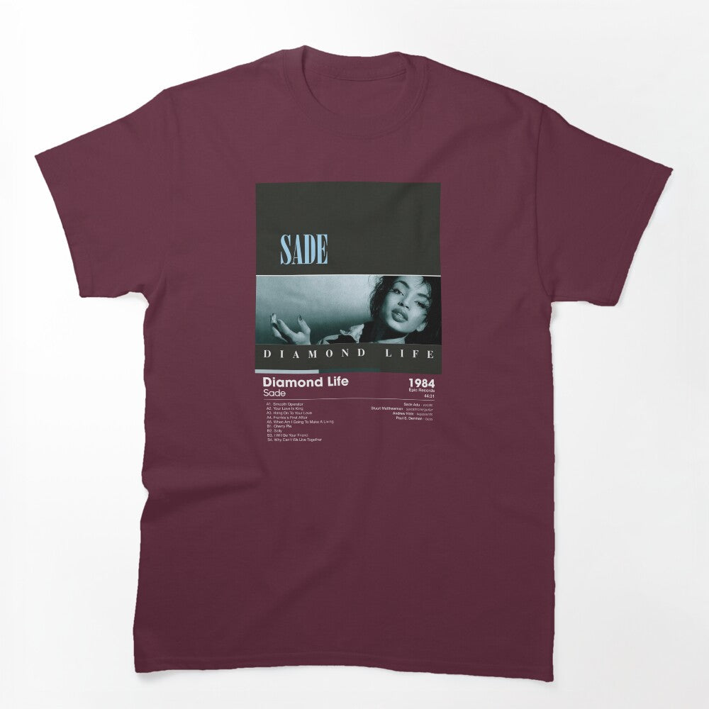Sade - Diamond Life Album Card Dark Shirt