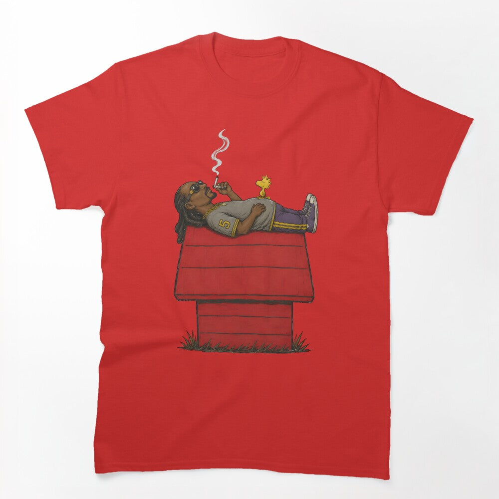 Snoopy Dog Or Snoop Dogg Funny Snoop- Y -Dogg And Woodstock Shirt