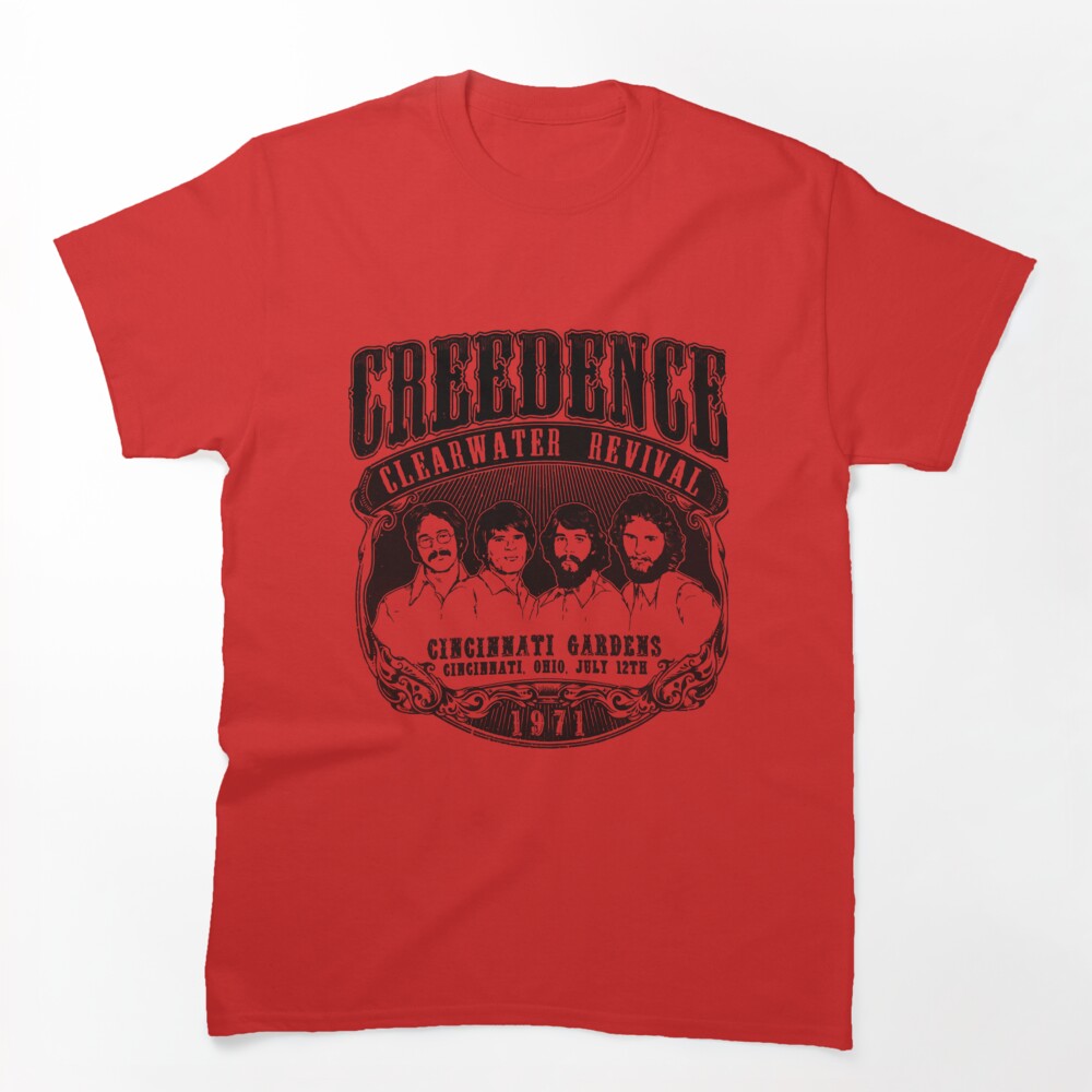 Mens Retro Creedence Clearwater Revival 1971 Brown Shirt