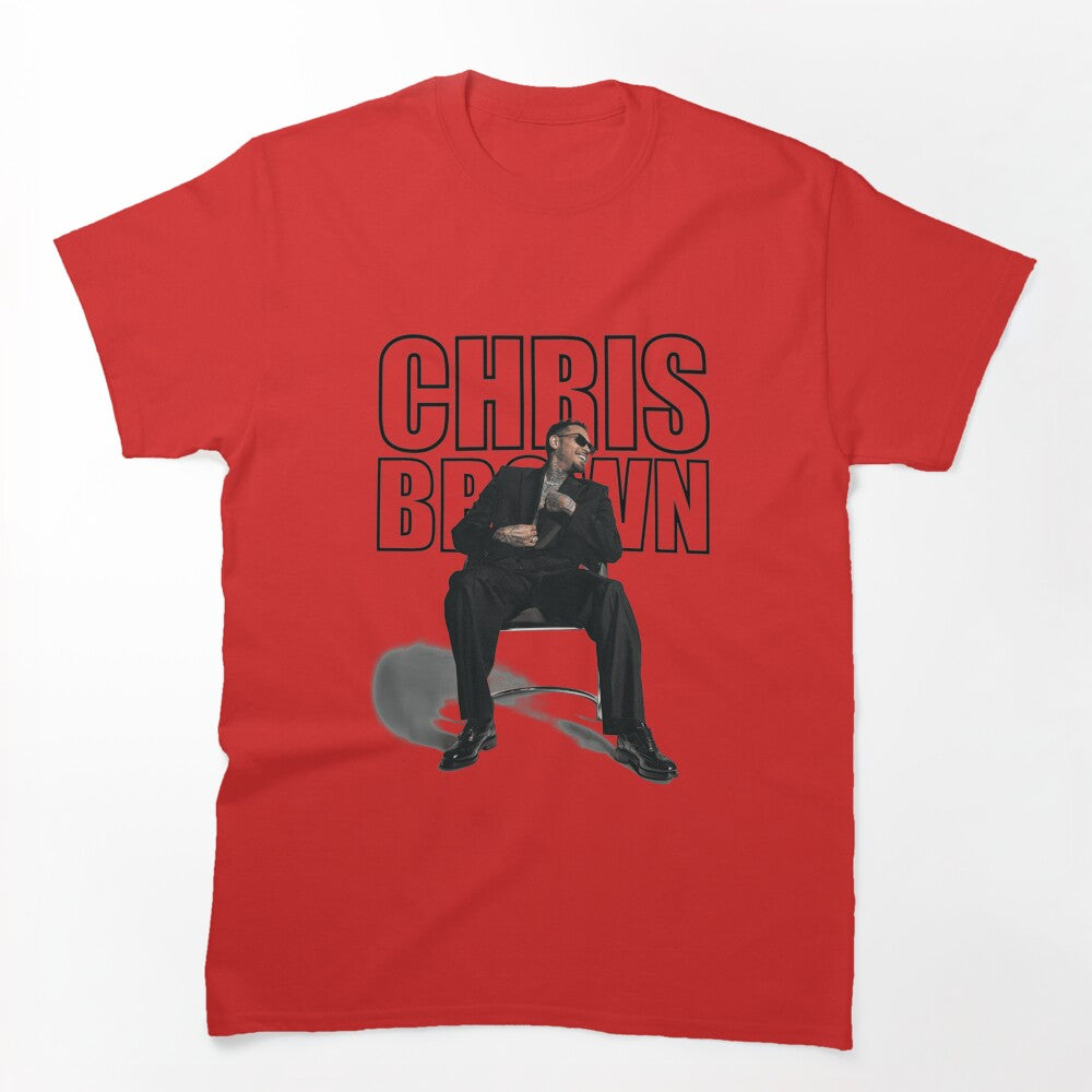 Chris Brown Modern Outline Minimalist Graphic Design Shirt