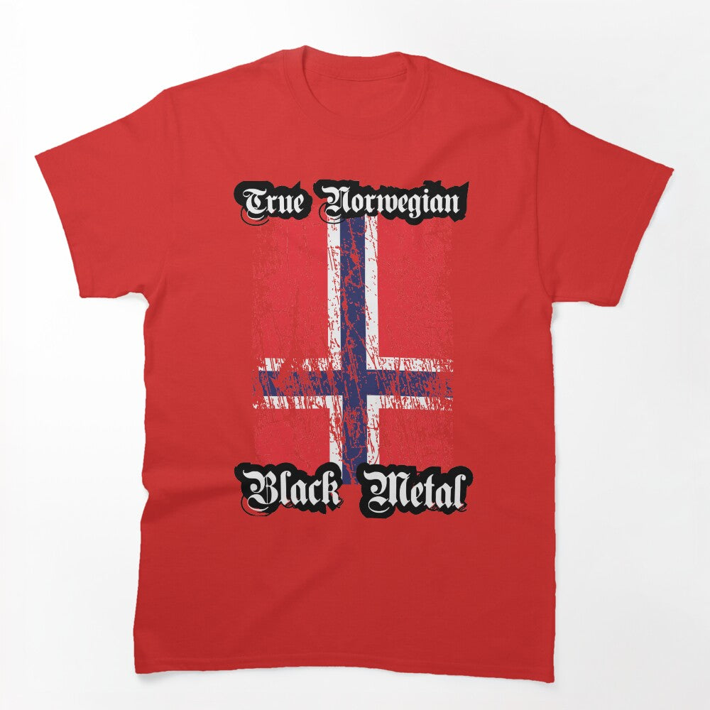 True Norwegian Black Metal - Norwegian Flag Upright Shirt