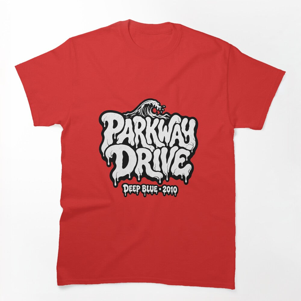 Parkway Drive Deep Blue Hardcore Slime Typography 2010 Shirt