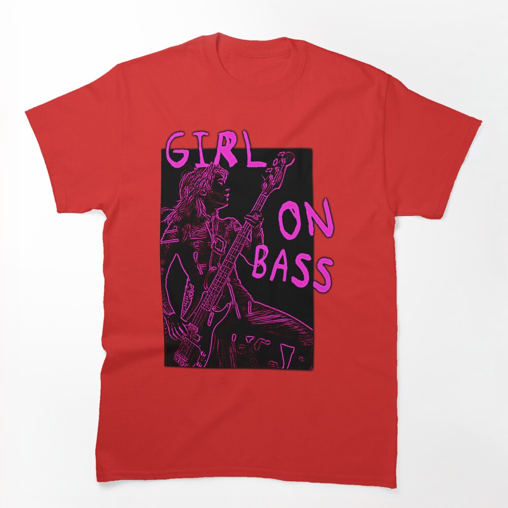 Girl On Bass Shirt