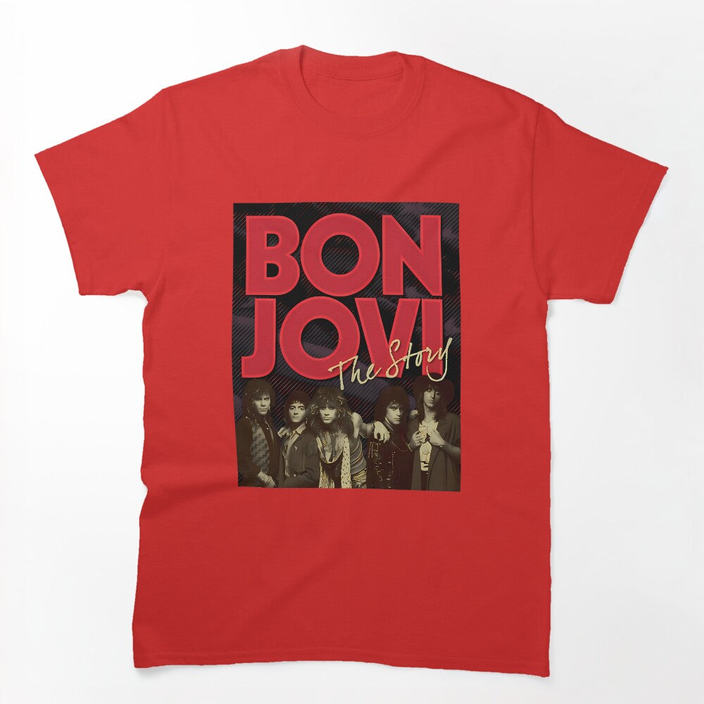 Jovi The Story Band Portrait Red Bold Shirt