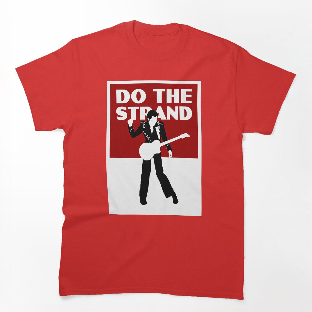 Musician Silhouette Playing Guitar Red Square Shirt