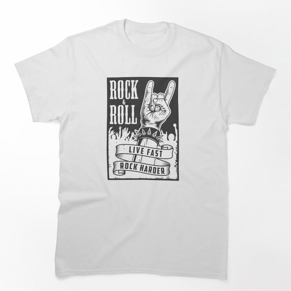 Rock And Roll Live Fast Rock Harder Shirt