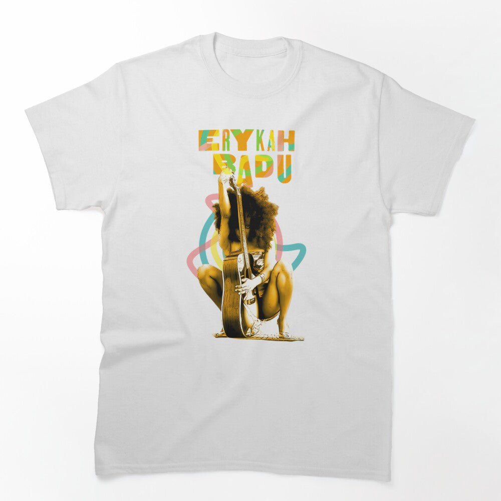 Erykah Badu Neo Soul Vintage Acoustic Guitar Art Shirt