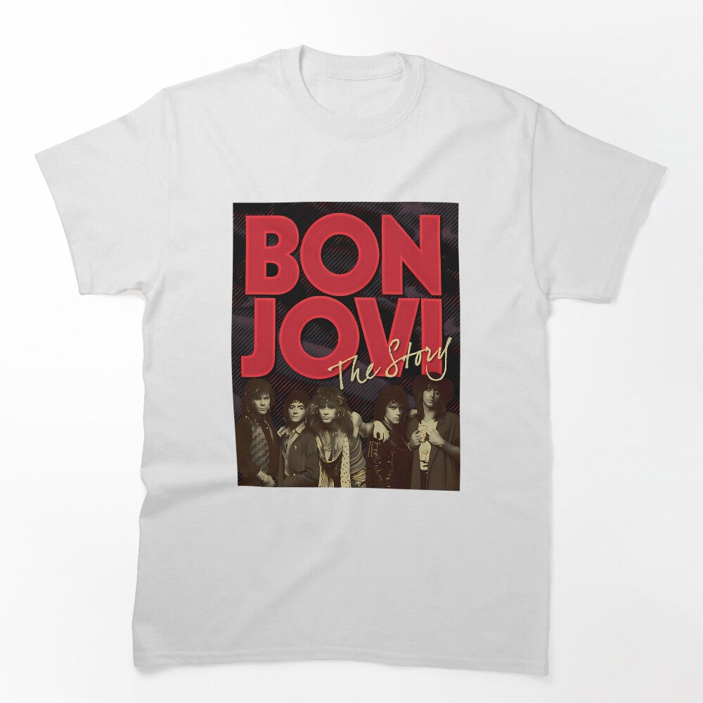 Jovi The Story Band Portrait Red Bold Shirt